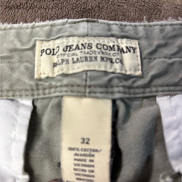 Rare Vintage POLO JEANS COMPANY Military Surplus Cargo Denim Shorts 2000s SZ 32 - Picture 3 of 6